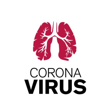 Coronavirüs 'ün vektör logosu, Çin' den gelen hastalık.
