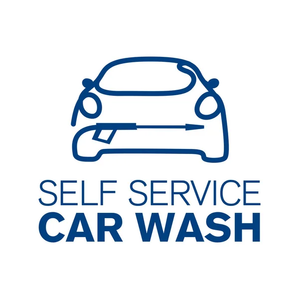 Vector logo of a self service car wash — Stock Vector