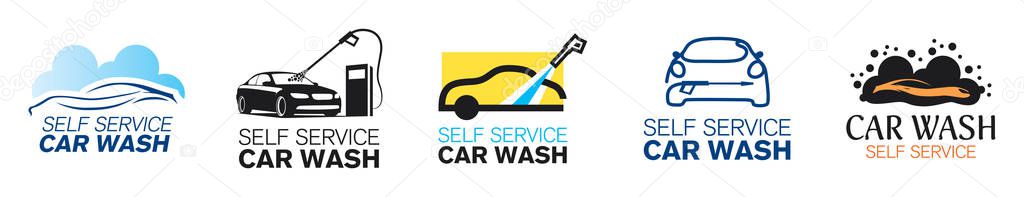 Vector logo of a self-service car wash