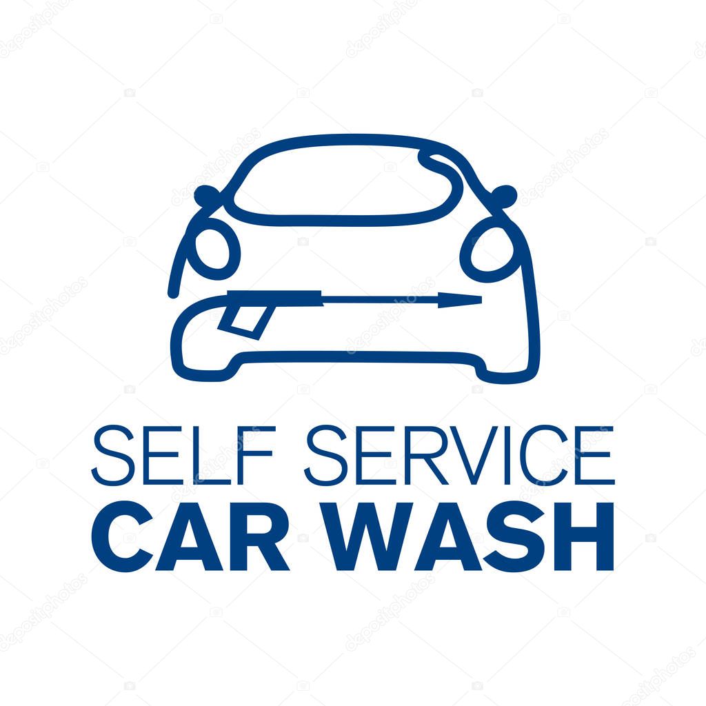 Vector logo of a self-service car wash