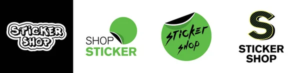 Logotipo Vetor Para Loja Adesivos —  Vetores de Stock