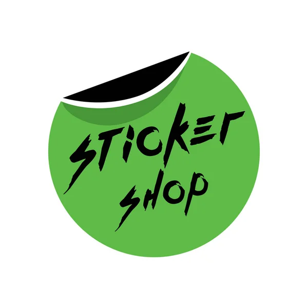 Logotipo Del Vector Para Tienda Pegatinas — Vector de stock