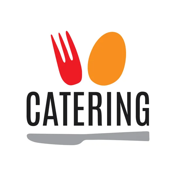 Vector Logo Catering Restaurante Comida — Vector de stock