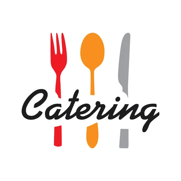 Vector Logo Catering Restaurante Comida — Vector de stock