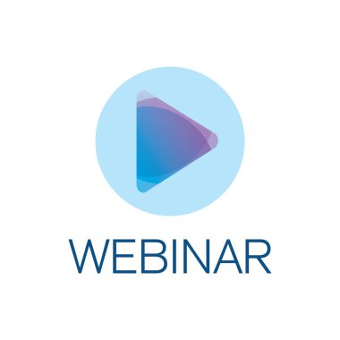 Çevrimiçi webinar için vektör logosu