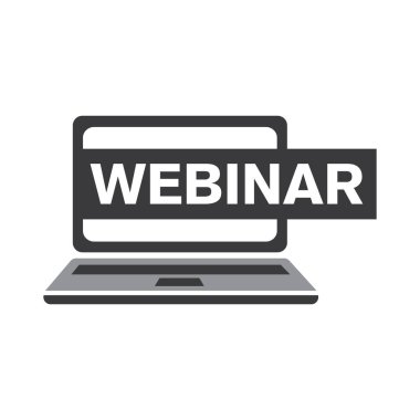 Çevrimiçi webinar için vektör logosu