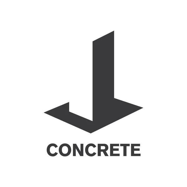 Logo Vettoriale Calcestruzzo Blocchi Cemento — Vettoriale Stock