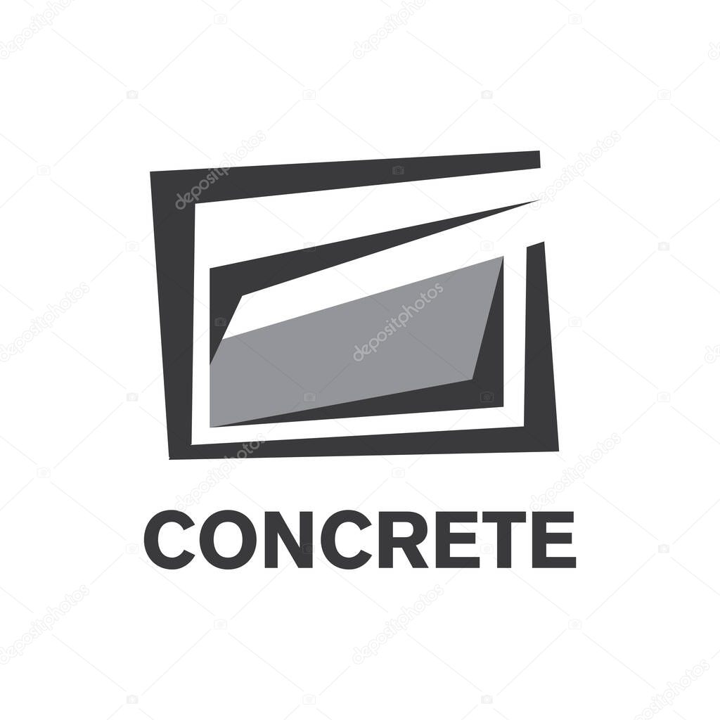 Vector logo of concrete, concrete blocks