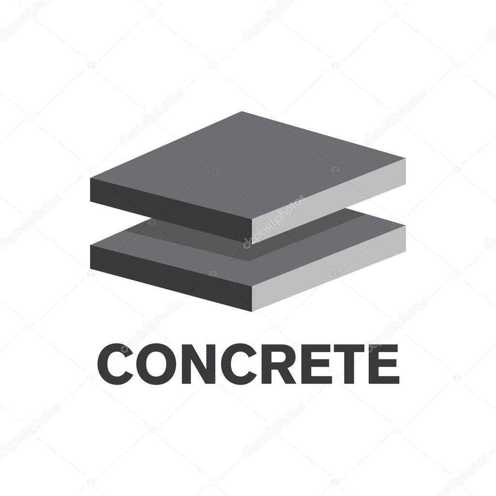 Vector logo of concrete, concrete blocks