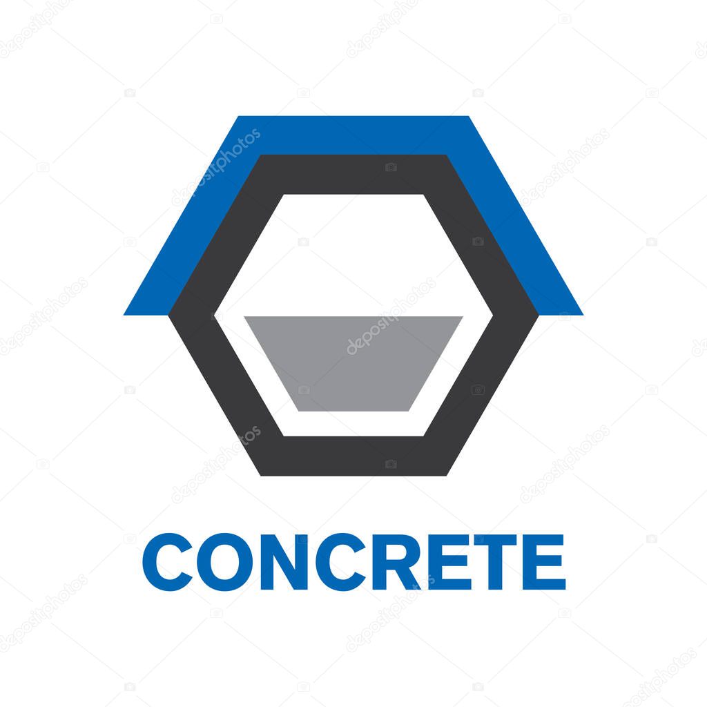 Vector logo of concrete, concrete blocks