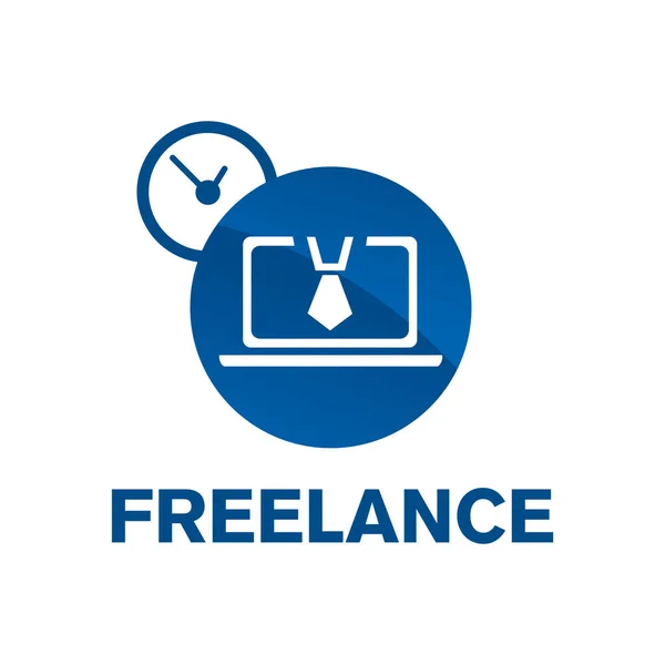 Logo Vectoriel Pour Freelance Télétravail — Image vectorielle