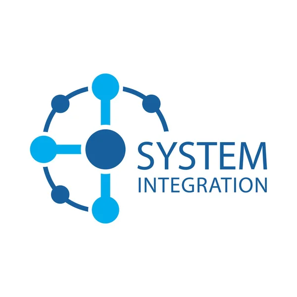 Vektor Logo Für Systemintegration — Stockvektor