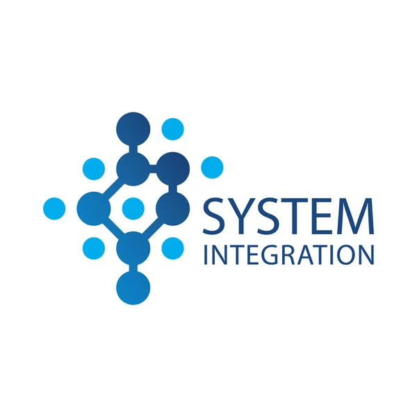 Vectorlogo Voor Systeemintegratie — Stockvector
