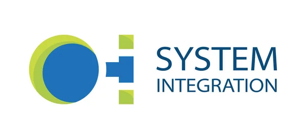 Vektor Logo Für Systemintegration — Stockvektor