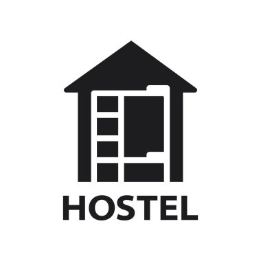 Bir pansiyonun vektör logosu, otel