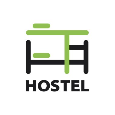 Bir pansiyonun vektör logosu, otel