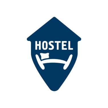 Bir pansiyonun vektör logosu, otel