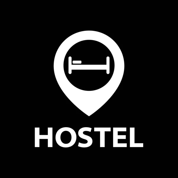 Logo Vettoriale Ostello Hotel — Vettoriale Stock