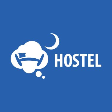 Bir pansiyonun vektör logosu, otel