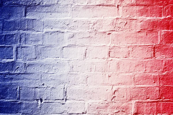 Red White and Blue Brick Wall Background Texture — Stock Photo, Image