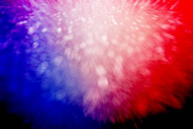 Patriotic Red White and Blue Fireworks Party Background clipart