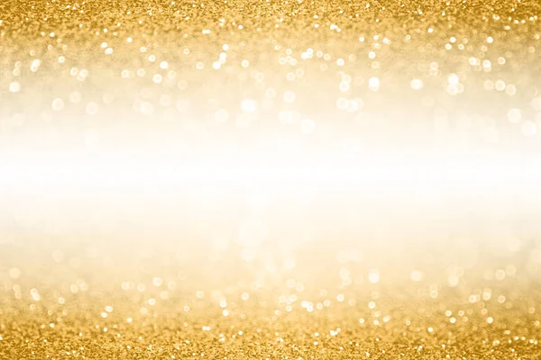 Gold Glitter Border Banner Background For Anniversary, Christmas — Stock Photo, Image