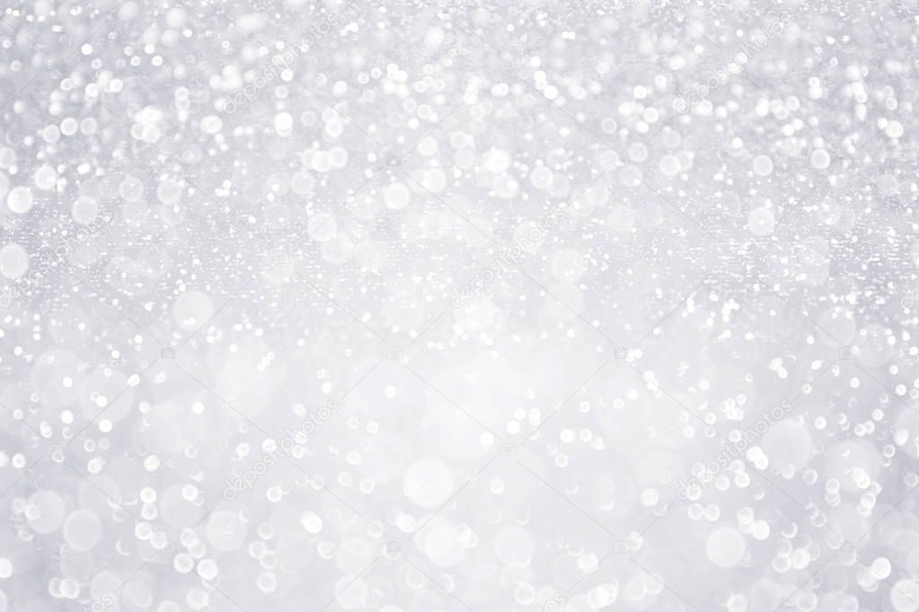 Silver White Glitter Background for Bridal, Winter or Birthday P