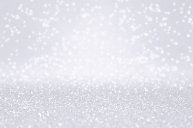 Gümüş beyaz Glitter kar kış veya Noel ışıltı için arka plan