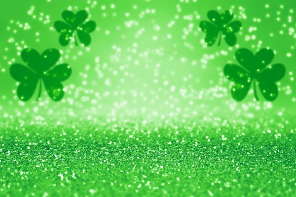 Dia de São Patrício Shamrock Irish Green Luck fundo — Fotografia de Stock