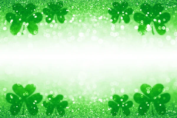 Dia de São Patrício Shamrock Irish Lucky Green Fundo Fundo — Fotografia de Stock