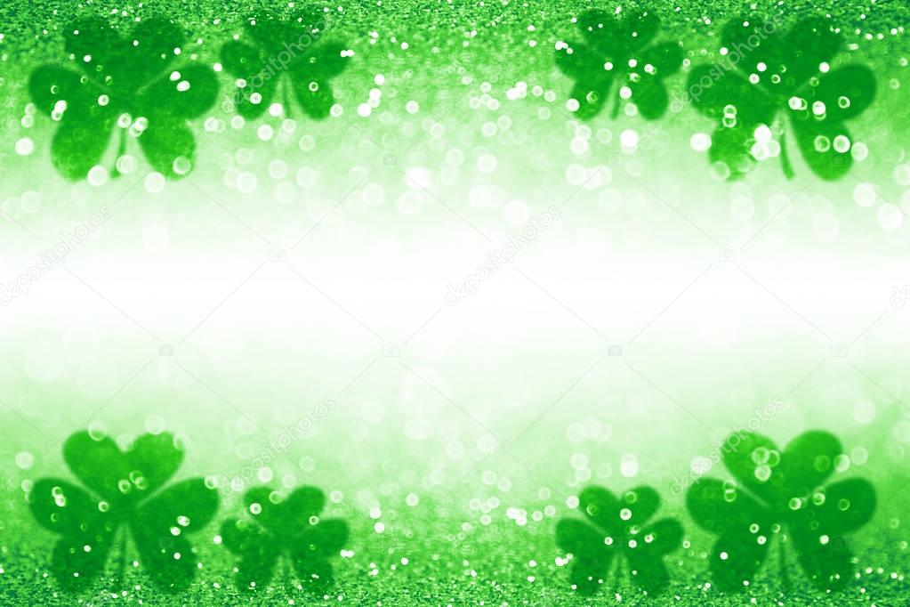 St Patrick Day Shamrock Irish Lucky Green Background Backdrop