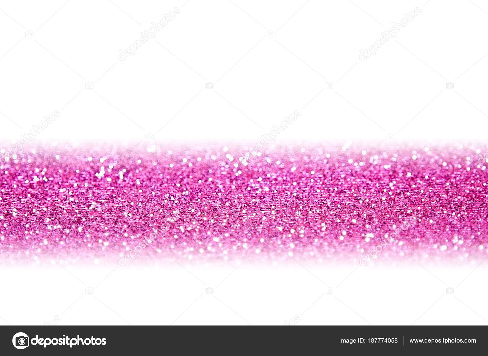 Brillo de brillo rosa sobre fondo blanco — Foto de stock #187774058 ©  Steph_Zieber, image size:1600x1167