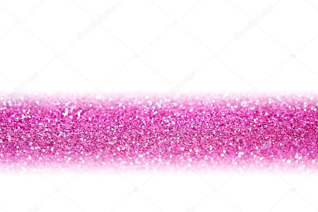 Pink Glitter Sparkle on White Background