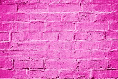 Pembe fuşya sıcak pembe tuğla duvar arka plan dokusu