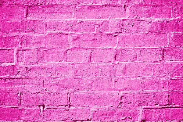 Purpurová fuchsie teplé růžové cihlové zdi pozadí textury — Stock fotografie