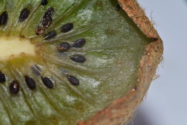 Masada taze kivi, yakın görüş, sağlıklı yemek konsepti.