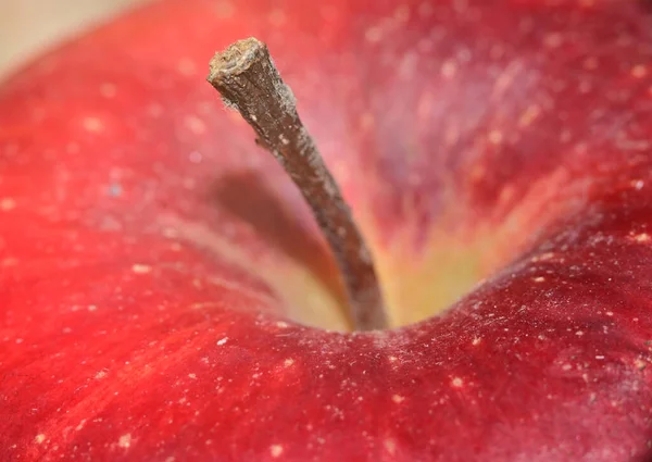 Reifer Frischer Apfel Makrosicht — Stockfoto