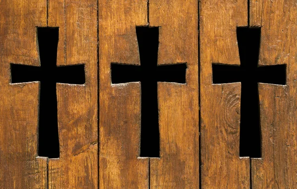 Ahşap plakalar delikler şekil cross