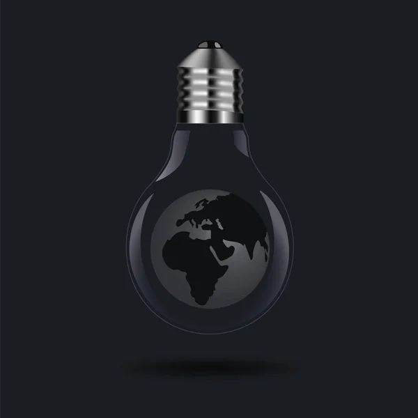 Planète Znmlya Intérieur Ampoule Vide — Image vectorielle