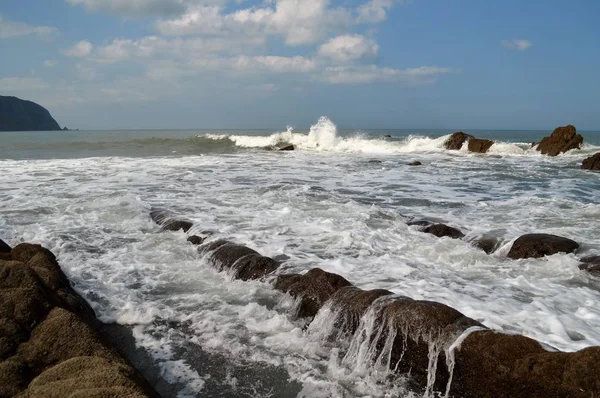 Рот мельница пляж Девон Великобритания — стоковое фото