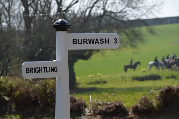 Fingerpost vicino Brightling e Burwash East Sussex Italia — Foto Stock