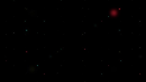 Petits éléments de particules en mouvement forme arrondie dans l'espace HD 1920x1080 — Video