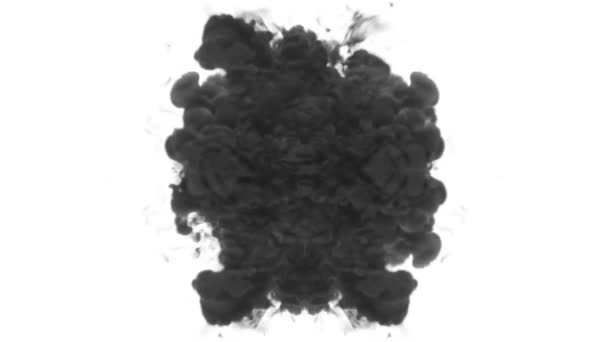 Bulwy szarego dymu rozłożone na powierzchni na białym tle Hd 1920x1080 — Wideo stockowe