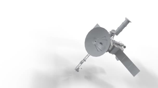 Station spatiale en mouvement sur fond blanc HD 1920x1080 — Video