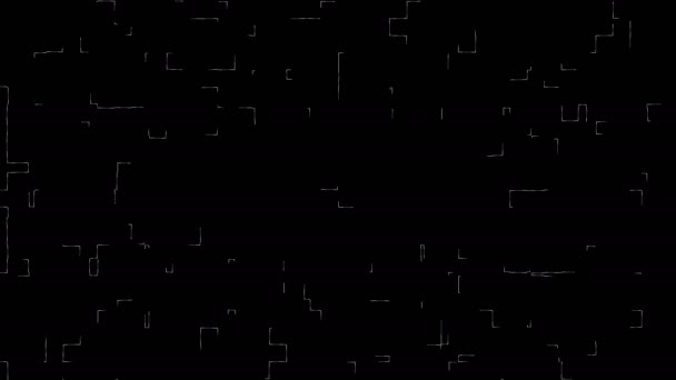 Die Bewegungsanimation des Labyrinths in weiß auf schwarzem Hintergrund 4k — Stockvideo