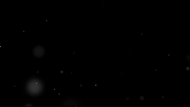 Utseendet på ett stort antal lysande defocused vita bollar på en svart bakgrund Hd 1080 — Stockvideo