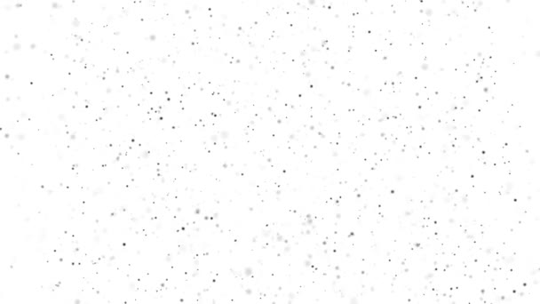 Movimiento lento de pequeñas partículas redondas sobre fondo blanco HD 1920x1080 — Vídeo de stock