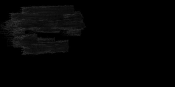 Animación de pincelada grunge sobre fondo negro — Vídeo de stock