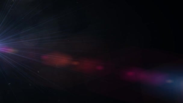 Animation of a flickering light flare in motion on a black background HD 1920x1080 — Stockvideo