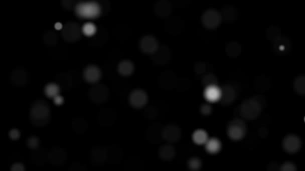 Fast movement of unfocused grey balls on a black background HD 1080 — Stock Video